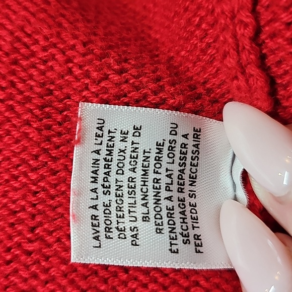 1901 NORDSTROM RED LONG SLEEVE OPEN FRONT KNIT CARDIGAN - Picture 13 of 13